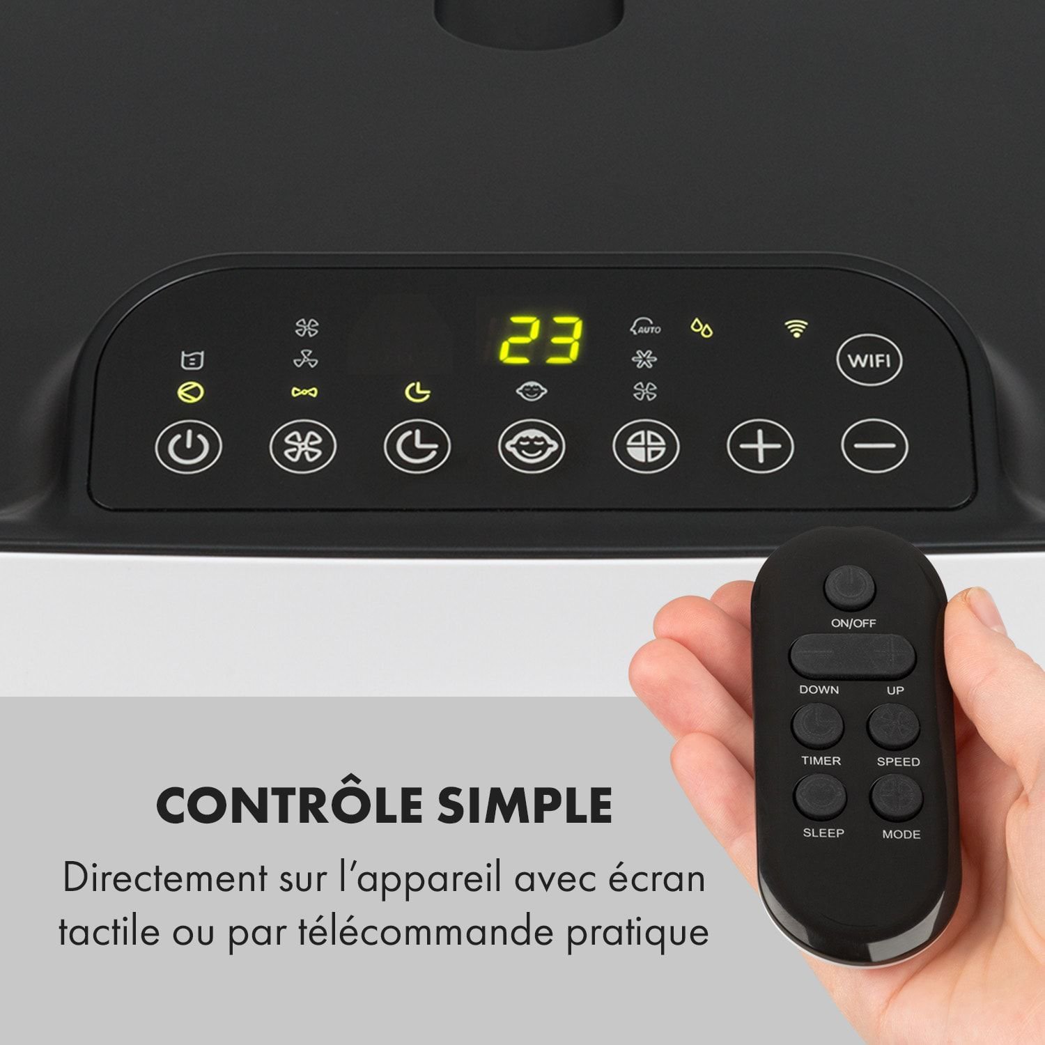 Climatiseur mobile Klarstein Kraftwerk Smart 10K Blanc — Wifi, 10000 BTU – Image 6
