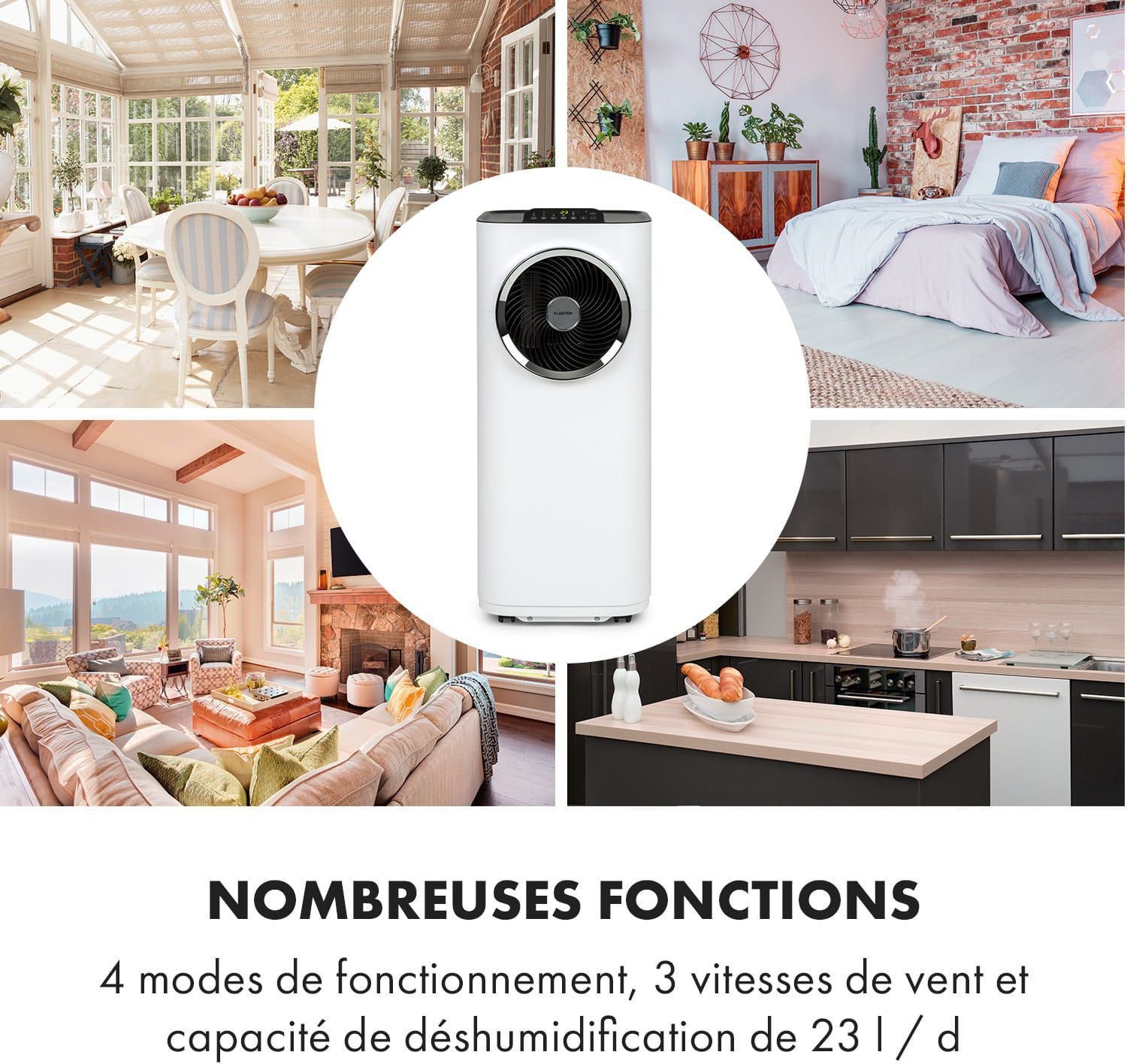 Climatiseur mobile Klarstein Kraftwerk Smart 10K Blanc — Wifi, 10000 BTU – Image 7