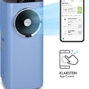 Climatiseur mobile Klarstein Kraftwerk Smart 10K Bleu — Wifi, 10000 BTU