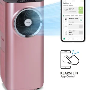 Climatiseur mobile Klarstein Kraftwerk Smart 12K Rose — Wifi, 12000 BTU