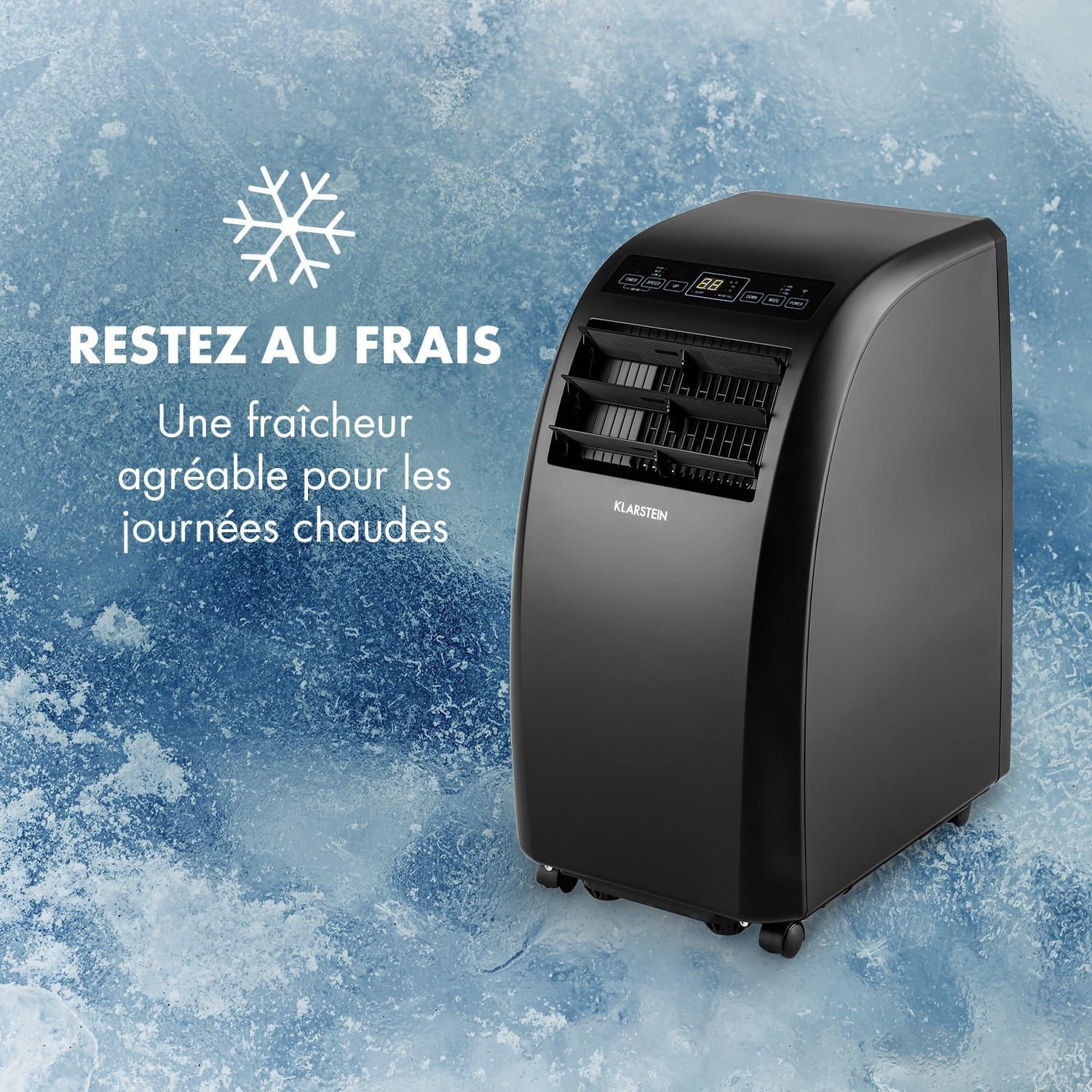 Climatiseur mobile Klarstein Metrobreeze Rom 10 Noir — 10000 BTU, design – Image 4