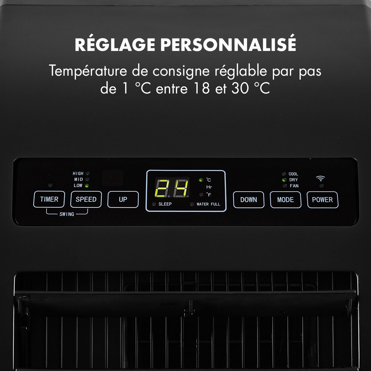 Climatiseur mobile Klarstein Metrobreeze Rom 10 Noir — 10000 BTU, design – Image 5
