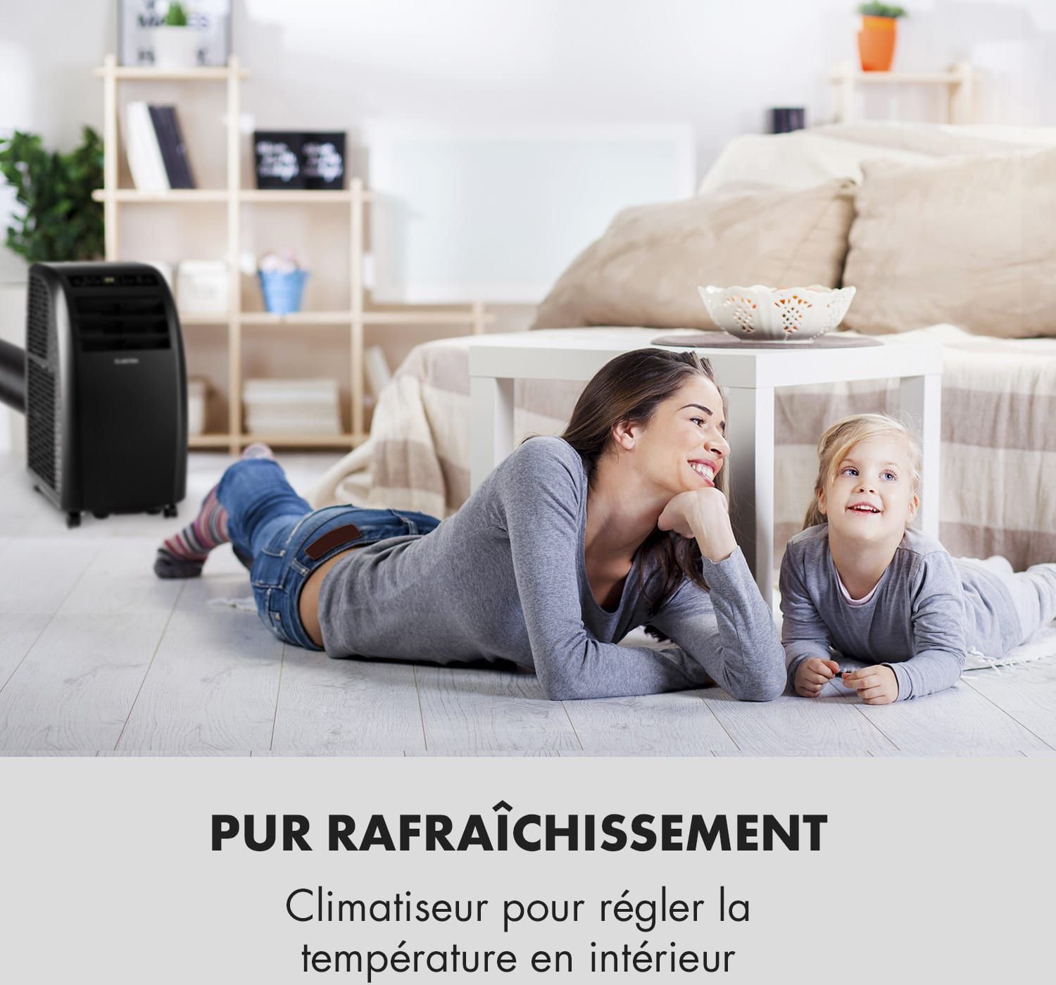 Climatiseur mobile Klarstein Metrobreeze Rom 10 Noir — 10000 BTU, design – Image 7